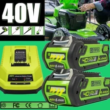 40V 6.0Ah For Greenworks G-MAX Lithium Battery 29472 29462 29252 20202or Charger