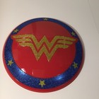 DC Super Hero Girls Wonder Woman Red Shield Gold & Blue Glitter New Halloween