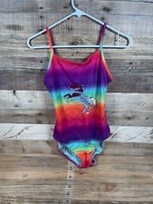 Cat  Jack Rainbow Unicorn Girls XL 14/16 Swimsuit One Piece Water Bathing Wear