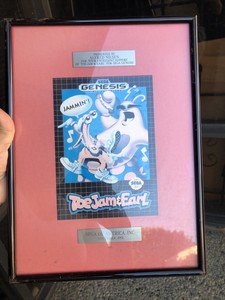 RARE Vintage 1991 SEGA Genesis Toe Jam &amp; Earl Toejam Recognition Develop Award