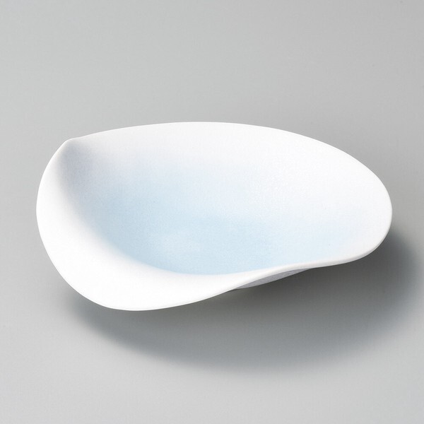 Mino ware Japanese Cuisine Blue Wave Mukozuke Plate Made in Japan