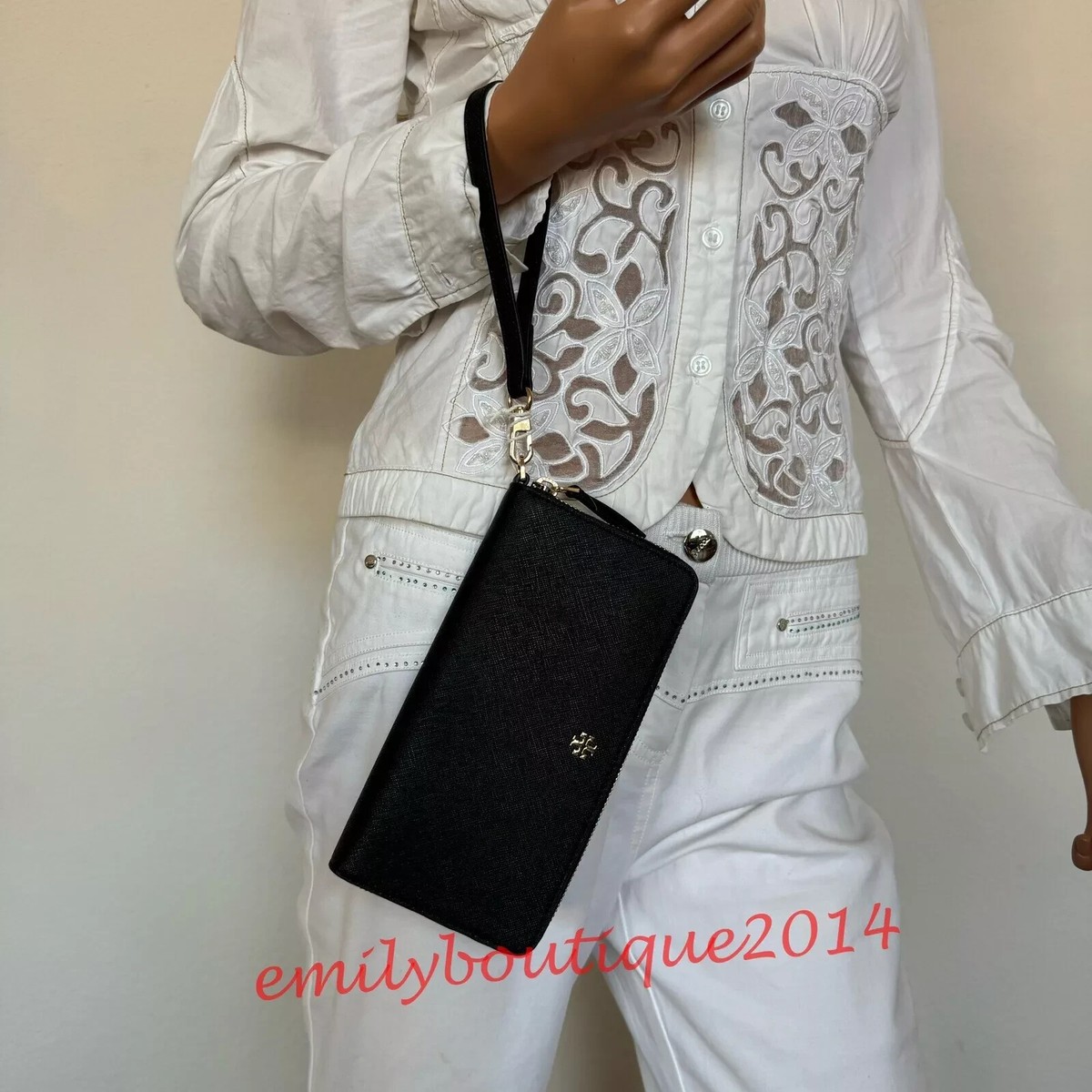 NWT Tory Burch 136110 Emerson Wristlet Zip Continental Wallet