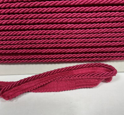 Mini Cord Trim Piping Upholstery Pillows 4mm Fuchsia Pink Red - By the Yard