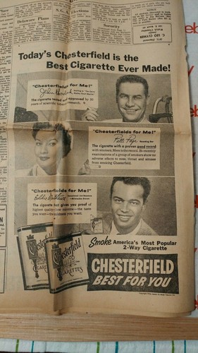 1954 University Of Delaware Newspaper March 19 cigarette advertisements ephemera - Picture 9 of 11