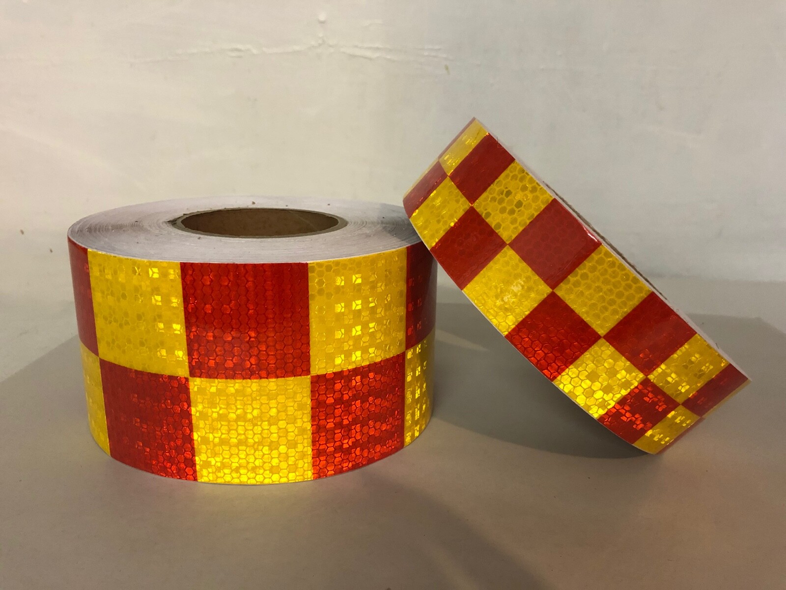 Red & Yellow Chequer High Intensity Reflective Tape Self-Adhesive ...