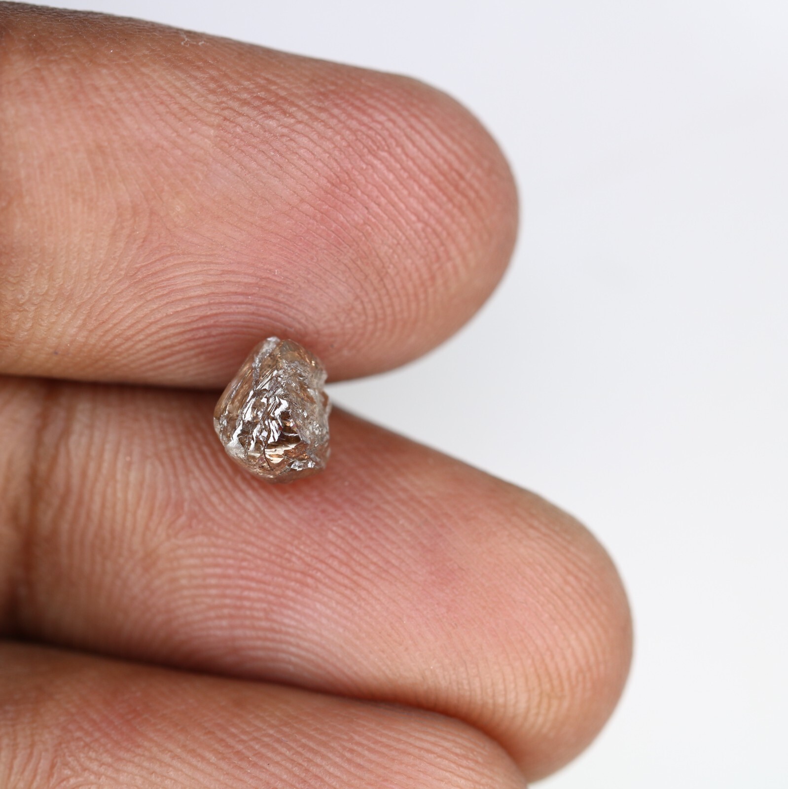 1.73ct Natural Brown Irregular Cut Rough Diamond for Girlfriend