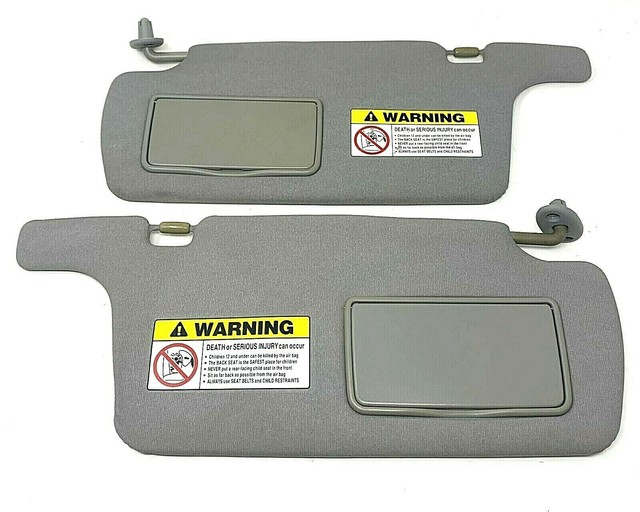 97 98 99 00 01 Honda CRV CRV Sun Visor Set Driver/Passenger Vinyl Gray