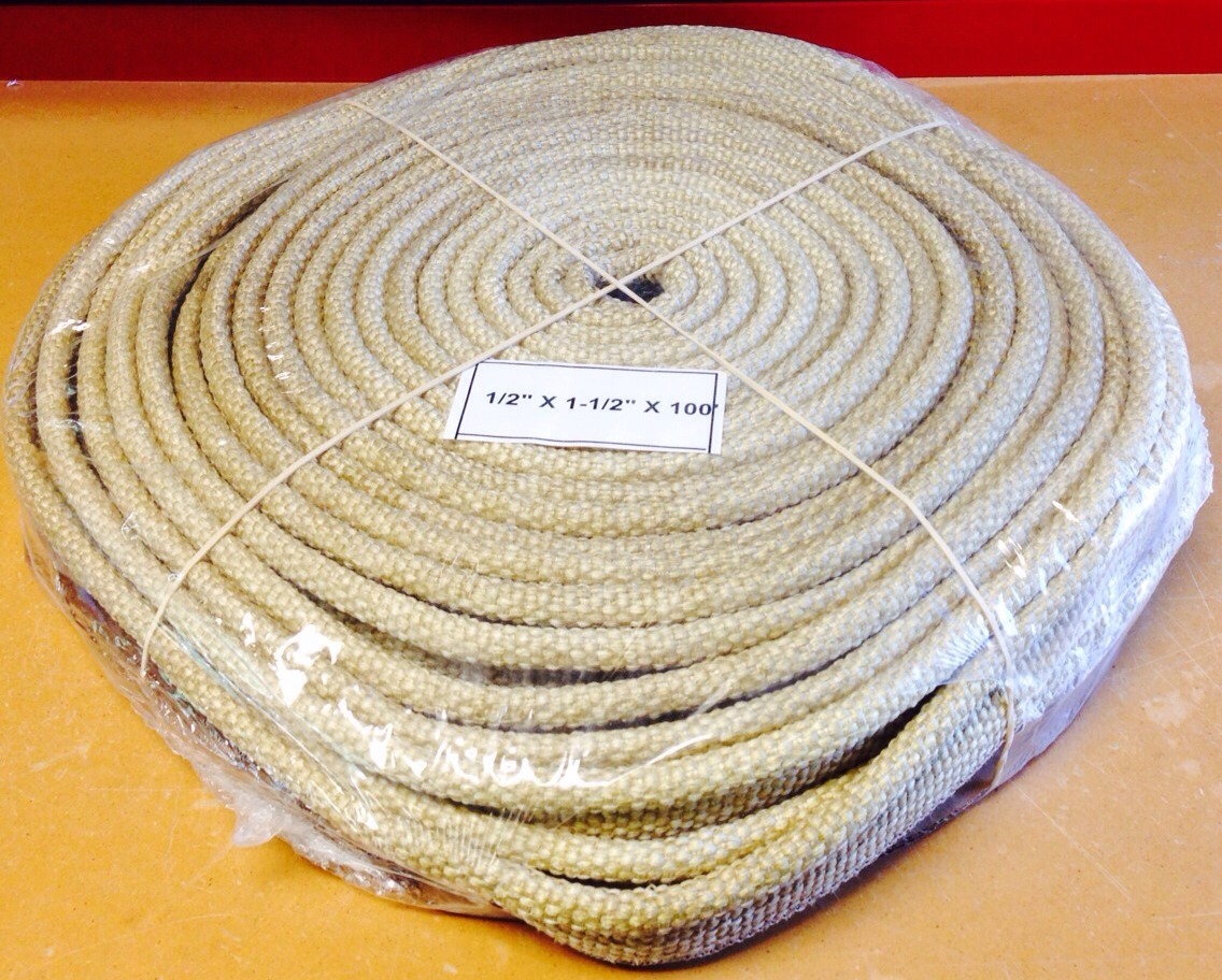 Tadpole Seal 1/2" X 11/2" X 100' Boiler Furnace Fire Box BBQ Door Gasket 1,500F eBay