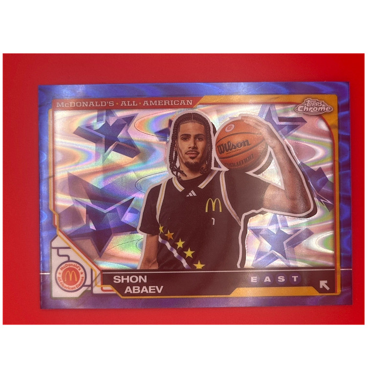 Topps Shon Abaev 2025 Chrome McDonald's All American #39 East RayWave Refractor