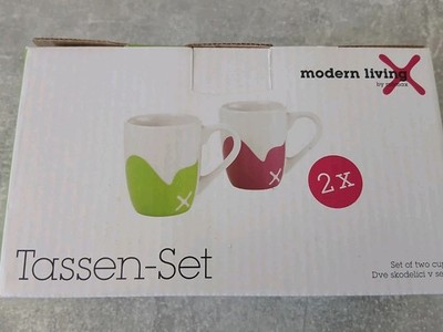 MÖMAX 2 Tassen Kaffeetassen Set Modern Living NEU 