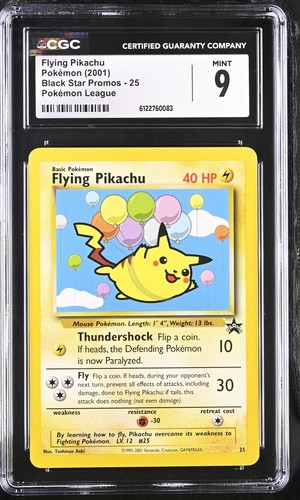 Flying Pikachu graded CGC 9 for sale on eBay