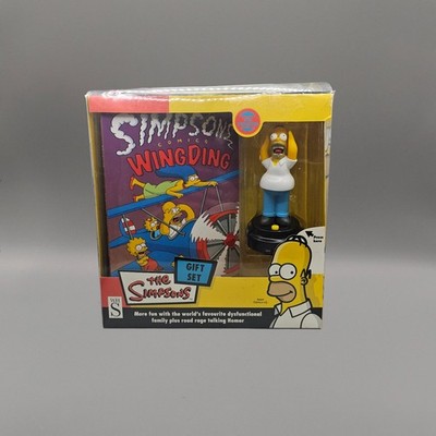 The Simpsons Wing Ding Geschenkset Talking Homer Figur Comic 2005 Neu in OVP