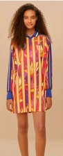 $110 Adidas x Farm Rio Stripes of Paradise Pink Multi Premium Dress Small JD6285