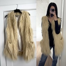  BLUE PEARL by ALLEN SCHWARTZ Faux Fur Vest C...