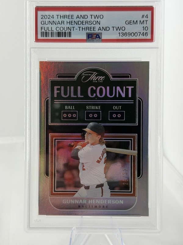 Panini 2024 Three and Two Full Count #4 Gunnar Henderson PSA 10