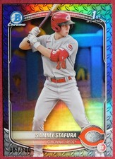 2025 Bowman Chrome Prospects Steel Metal Refractors #BCP-100 Sammy Stafura /100
