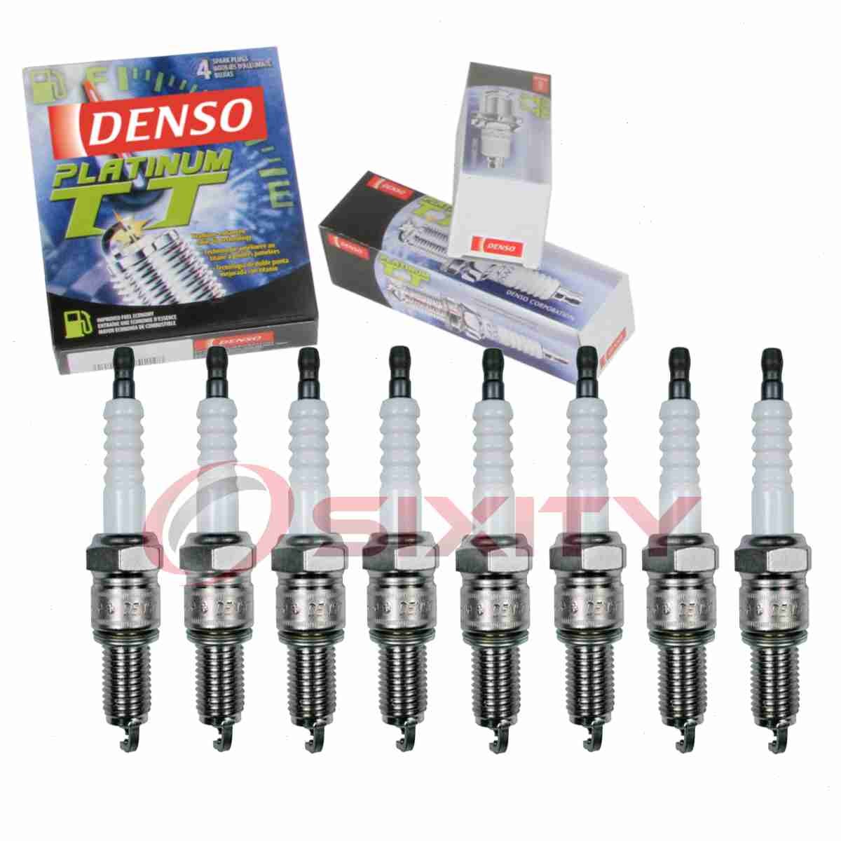 8 pc Denso Platinum TT Spark Plugs for 1970-1974 Dodge Challenger 5.2L 5.6L sr