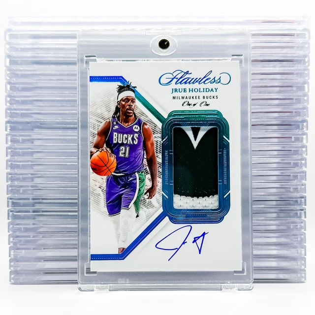 2021 Flawless Jrue Holiday Game Worn Patch Auto Platinum #1/1