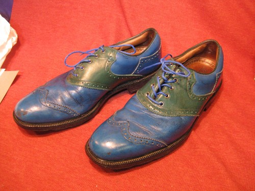 FootJoy Men's Blue Green Wingtip Golf Shoe SZ 10 Professional - Picture 7 of 13
