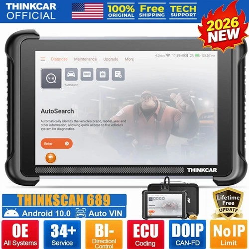 ThinkScan 689 Diagnostic Tool Full System Bidirectional OBD2 Scanner CANFD&DoIP