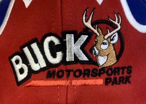BUCK Motorsports Park Vintage SnapBack Llamas Camionero Sombrero Gorra Ciervo En la parte delantera - Imagen 2 de 14