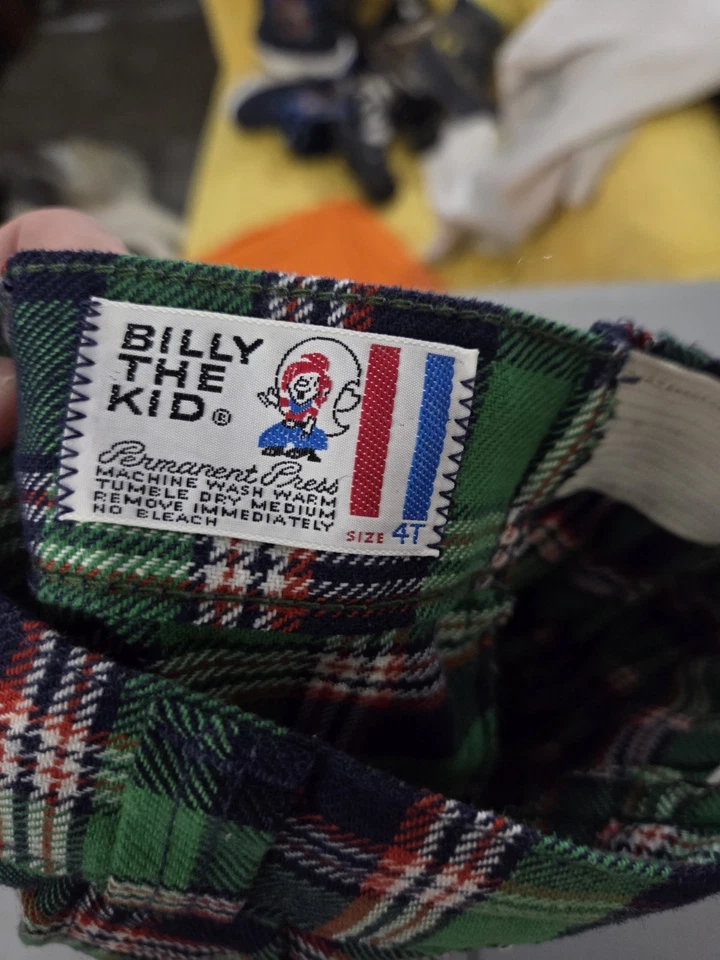 Lote de ropa vintage años 70 Billy The Kid pantalones, pana, camisas de terciopelo, rojo 4T Foto 2 de 4