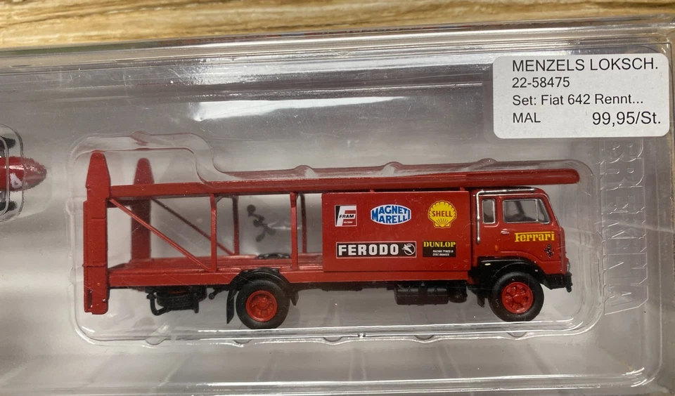 Brekina Fiat Set 640 Renntransporter Set Ferrari 58475 - Bild 3 von 4