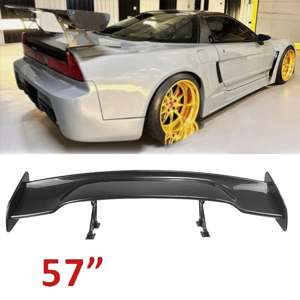 Rear Trunk Spoiler Lip Wing Carbon Fiber Look Upper For Acura NSX P