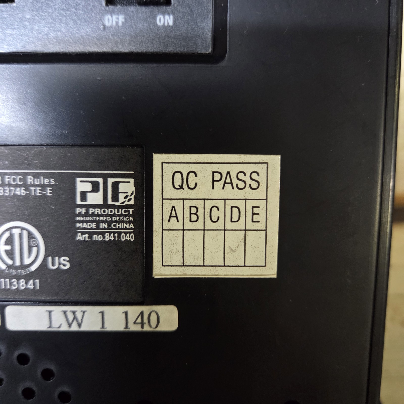 Grand Phone Black Retro Push Button Telephone Flash Redial Vintage Style W/Cord