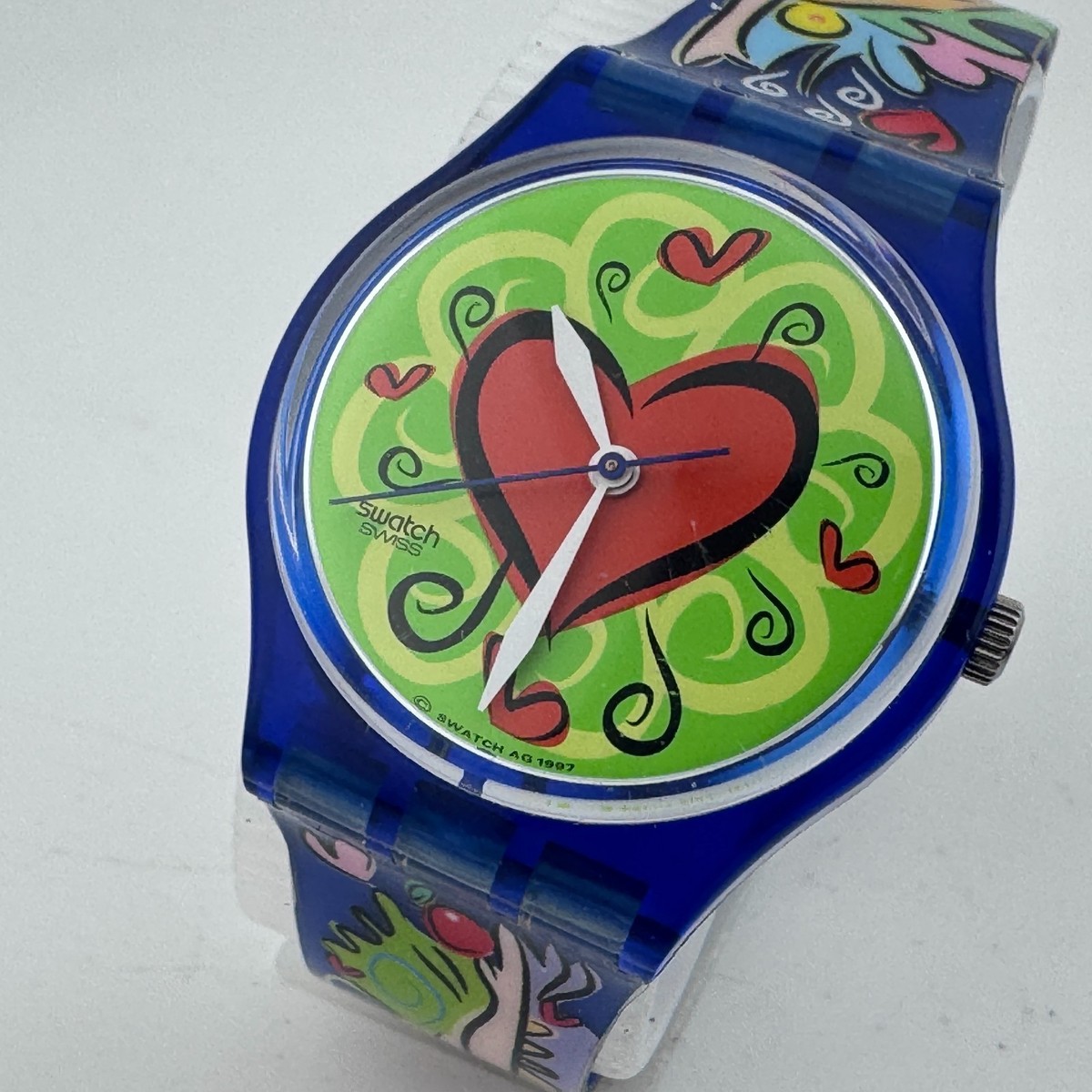 VTG Swatch Love Bite Swiss Quartz Watch GN176 Men Adam & Eve