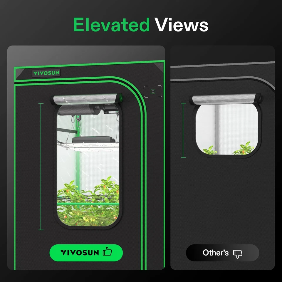 VIVOSUN P448 Pro 2000D Growzelt  120x120x200cm Pflanzenzelt 100% Reflektierend - Bild 3 von 4