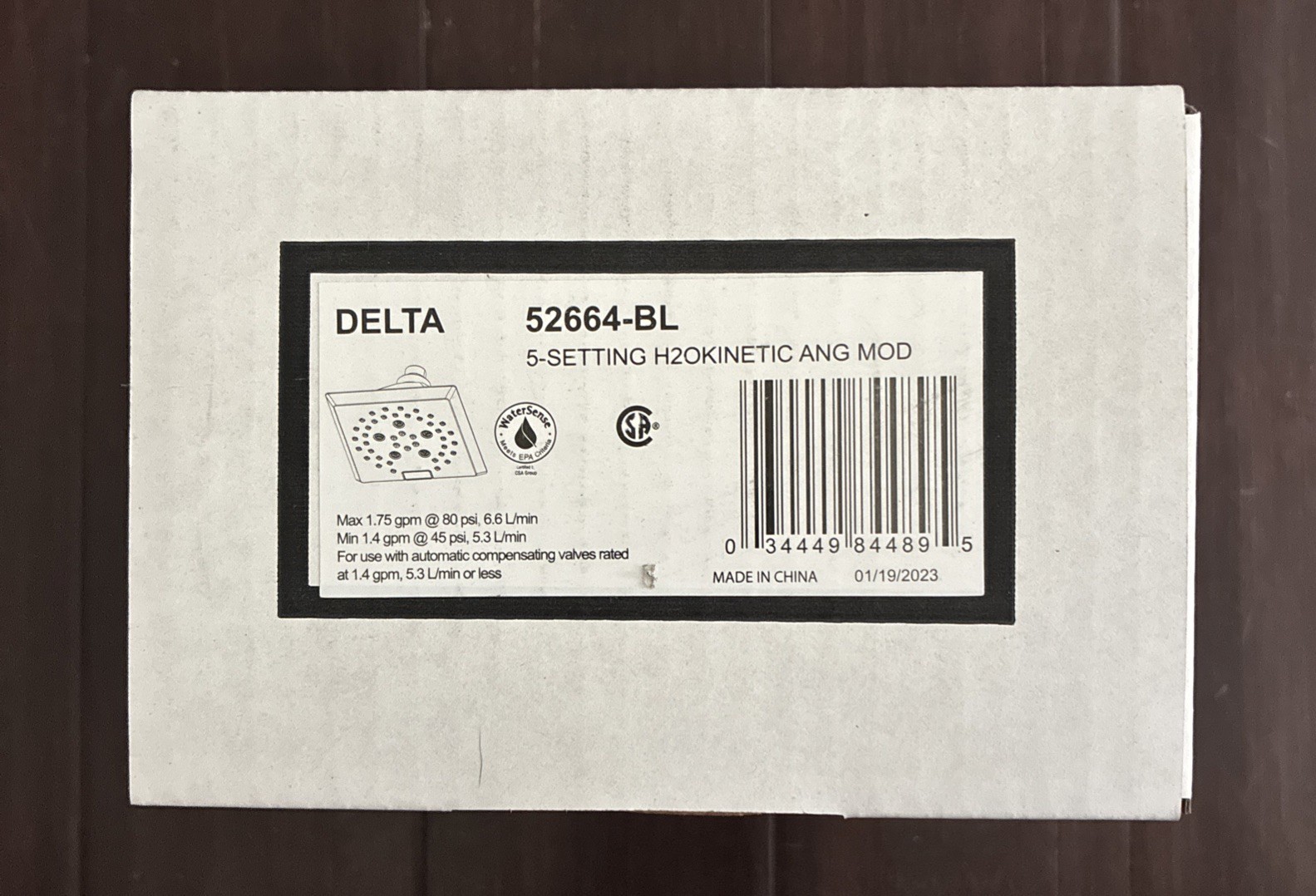 Delta Universal Showering 5-Setting 5-13/16" Square 1.75GPM 
