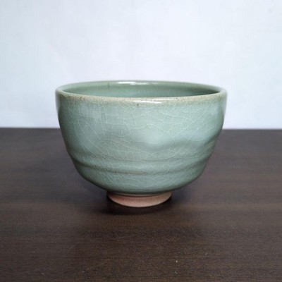 Nakashima Hiro Celadon Tea Bowl Ware 11 cm diameter 8 cm height Authentic