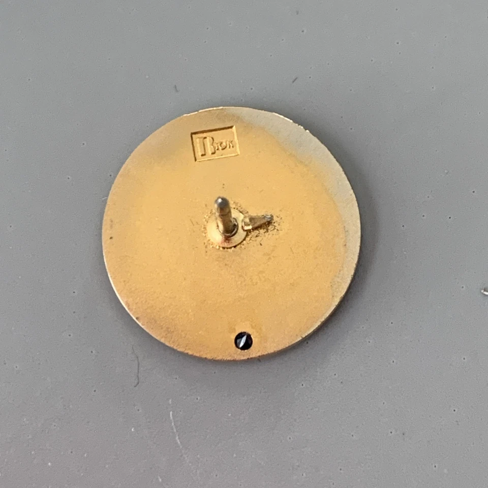 University Of Michigan M Round 10K Gold Blue Gemstone Tie Tack Lapel Pin 4.8g - Image 4 of 4