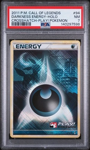 Pokemon Darkness Energy Holo Call Of Legends 94/95 Crosshatch 2011 Play! PSA 7