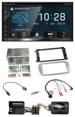 Kenwood DAB TMC USB 2DIN Lenkrad Bluetooth Navigation für Ford Galaxy C Max Focu