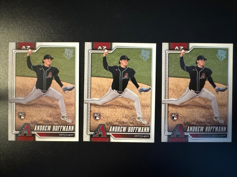 Topps 2026 Series 2 Andrew Hoffman 696 Diamondbacks Base Rookie x3