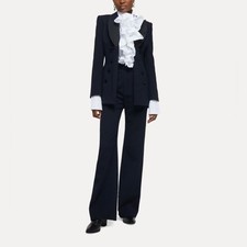 Vivienne Westwood Navy Wool Ray Trousers Size EU44  Altered 