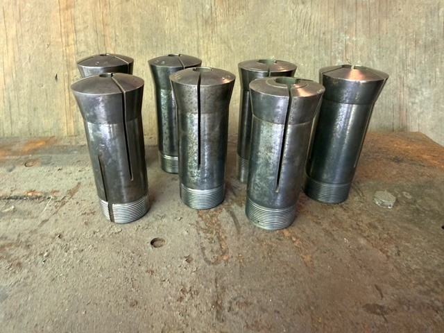 COLLETS FOR MILLING MACHINE LOT OF 7 USED