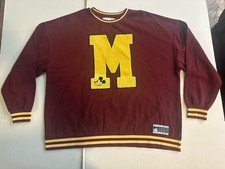 Disney Mickey Mouse True Original Embroidered Letterman Sweatshirt Men s Sz XXL.