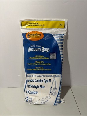 8 Sears Kenmore Type M 51195 Magic Blue LG Canister Vacuum Bags 21495 2051195