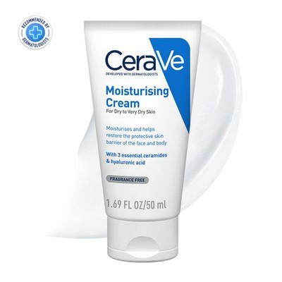 CeraVe Moisturizers, Moisturizing Cream For Dry To Very Dry Skin (50ml)
