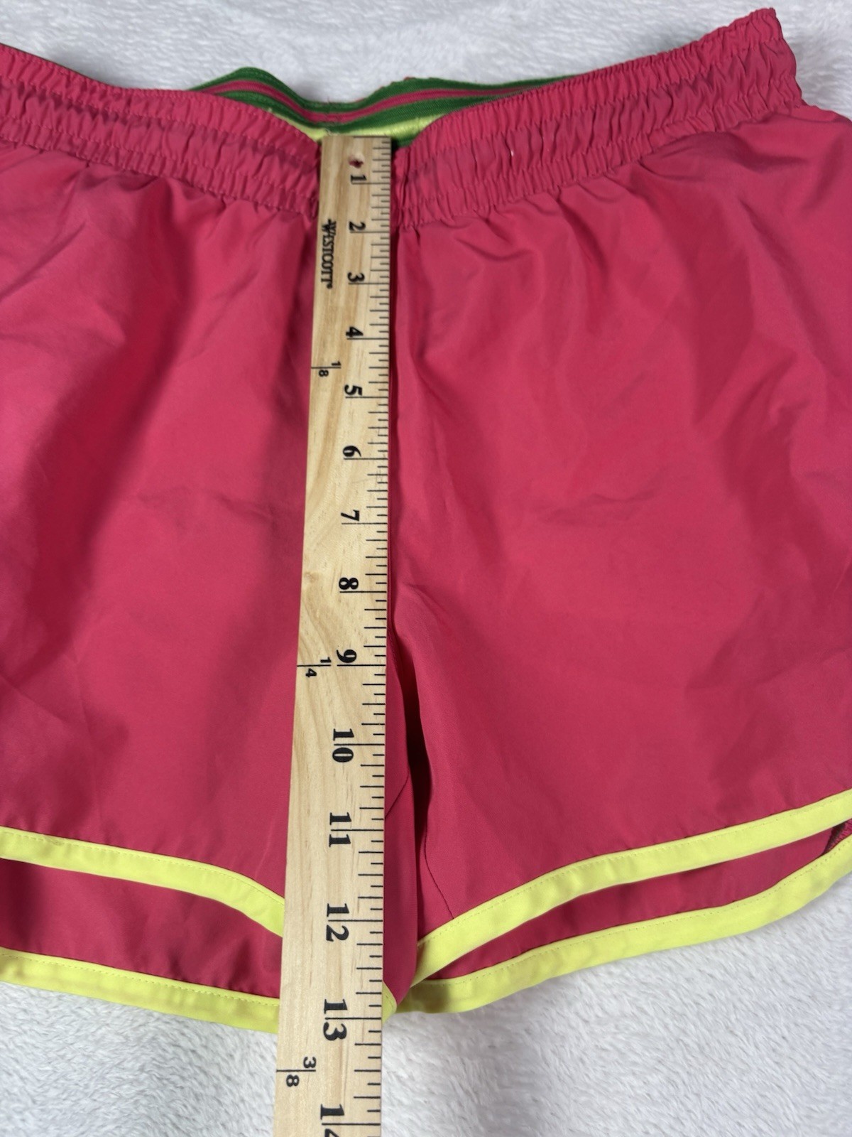 Women’s Adidas Pink and Yellow Running Lined Shorts Size Small Running Shorts