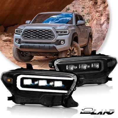 VLAND For 2016-2023 Toyota Tacoma Projector LED Headlights Animation&Sequential