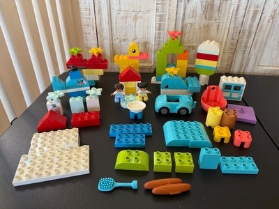 LEGO Duplo 10909 Heart Box-Incomplete Replacement Pieces + Mixed Set ~100 pieces