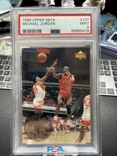 Michael Jordan 1995 Upper Deck The Rookie Years Card #137 Graded PSA 9. rookie card picture
