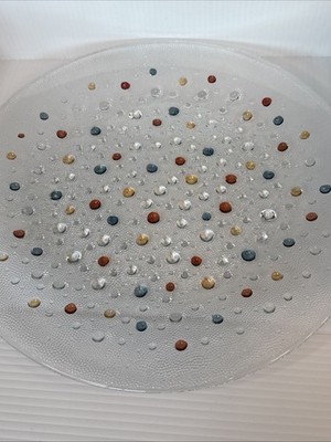 Asteroid Serving Platter by Jan Sylwester Drost: Huta Szkła Ząbkowice 14''