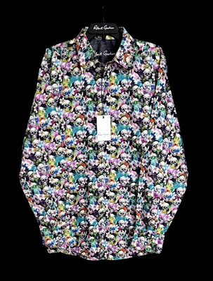 Robert Graham PERRY Multi Skull 2XL Classic Fit Long Sleeve Shirt NWT $198 XXL