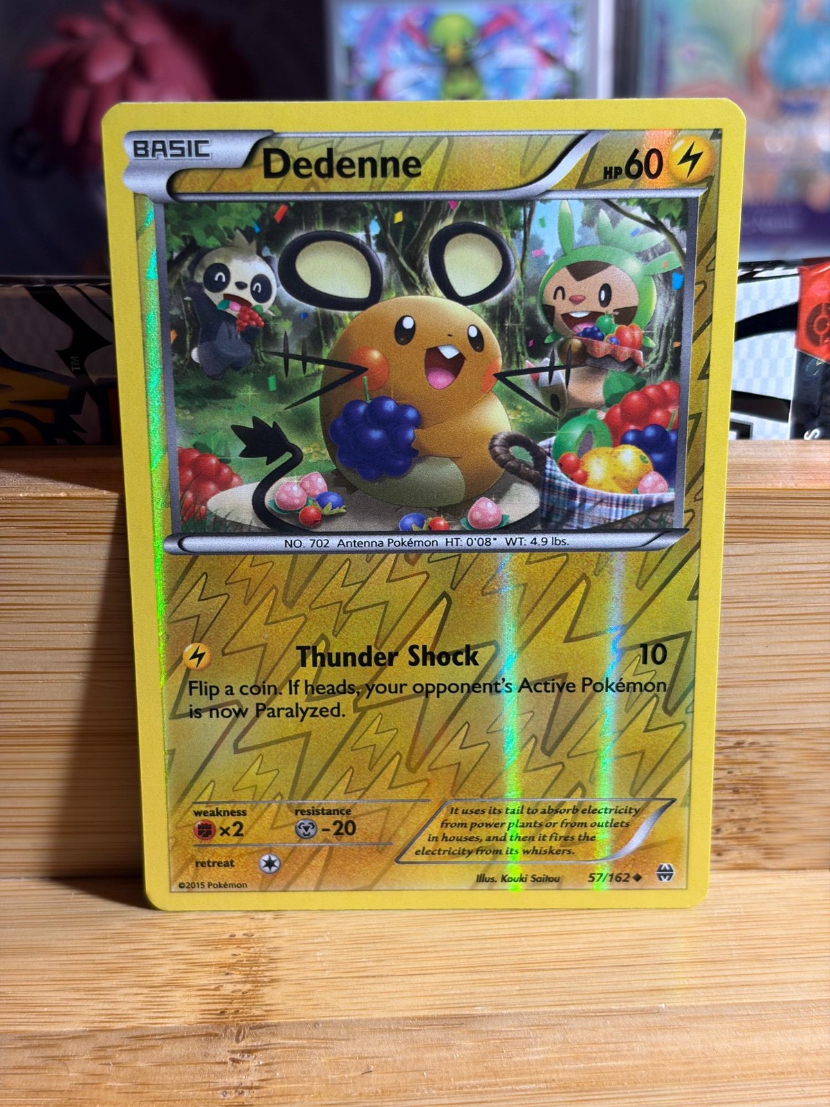 DEDENNE 57/162 BREAKthrough Uncommon Reverse Holo Pokemon TCG Lightly Played