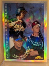 1998 Topps Chrome REFRACTOR #487 AJ Hinch Athletics RARE ROOKIE RC PARALLEL